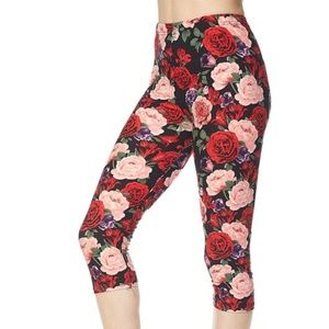 Buttery Soft Vivid Rose Capris